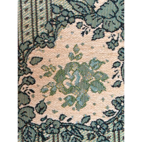 VTG Crown Crafts Roses Floral Tapestry Throw Blanket Tracy Porter Cotton/Acrylic - Picture 8 of 10